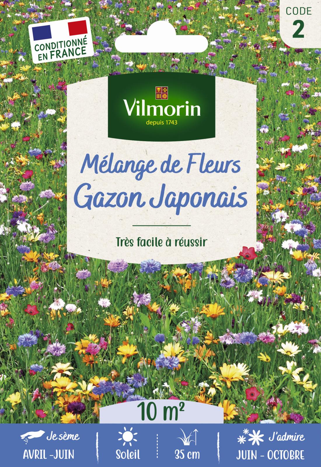 Gazon Japonais - Mélange de fleurs - 10m²