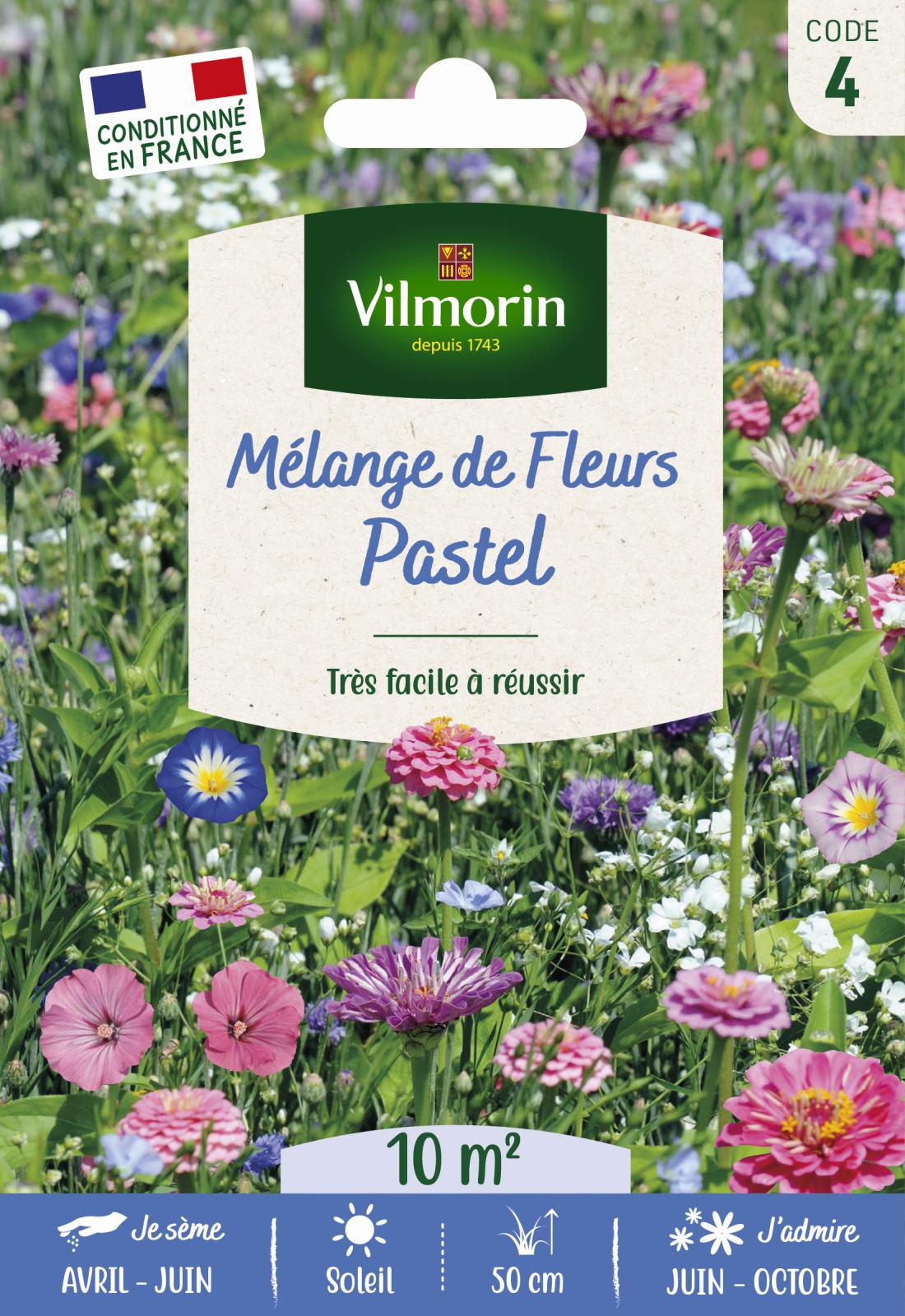 Mélange Pastel - Mélange de fleurs - 10m²