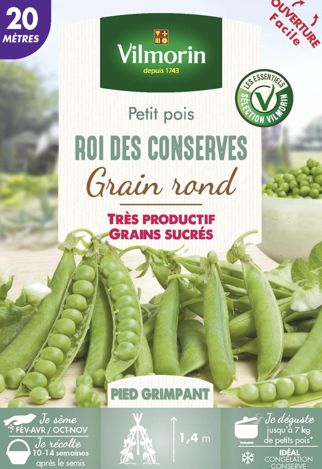 Pois Grimpant à Grain Rond Roi des Conserves - 194gr