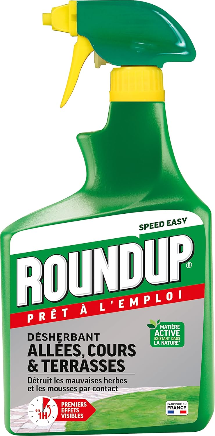 Désherbant Cours, Allées Terrasses Prêt à L\'emploi 1,2 L RoundUp