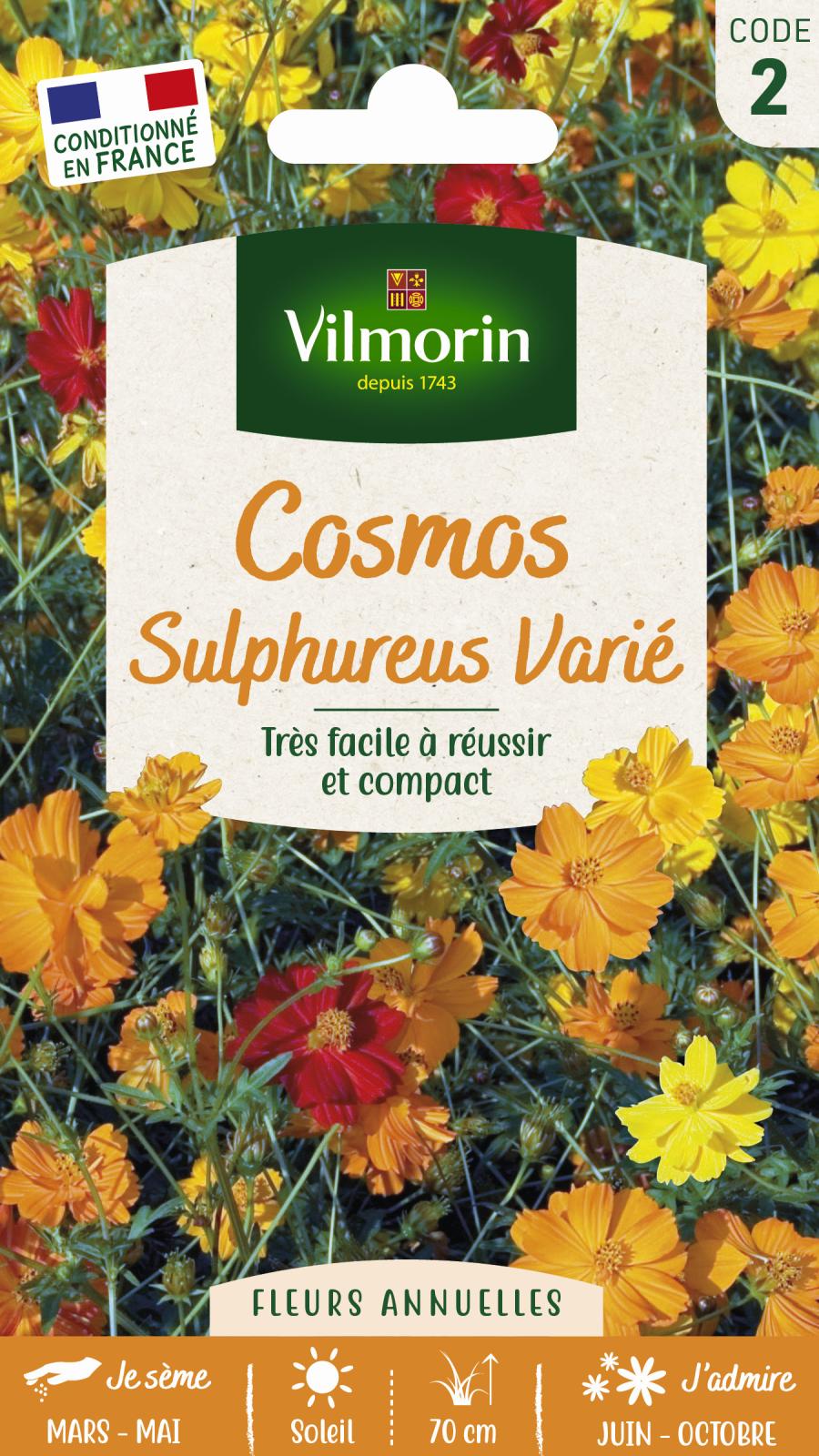 Cosmos Sulphureus Varié - 1.5gr