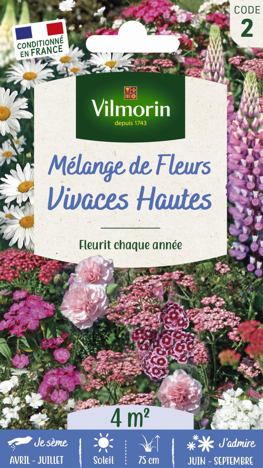 Fleurs Vivaces Hautes - Mélange de fleurs - 4m²