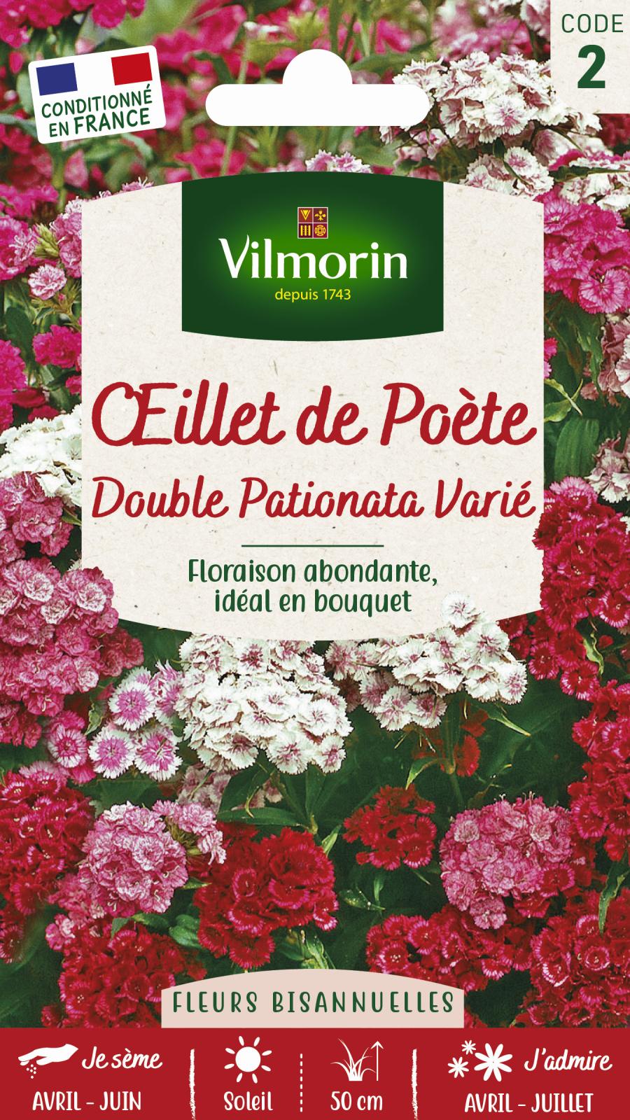 Œillet de Poète Double Pationata Varié - 1.5gr