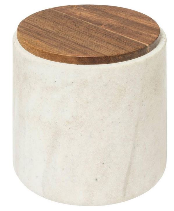 Pot à cotons Côme effet marbre