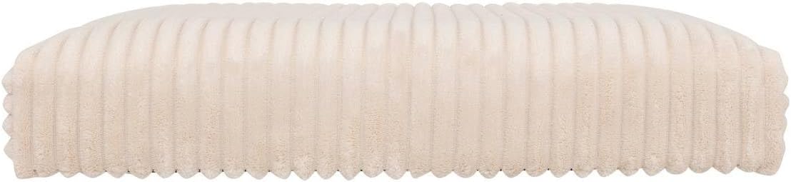 Pouf pliant Arum côtelé 38 x 38 cm ivoire 4