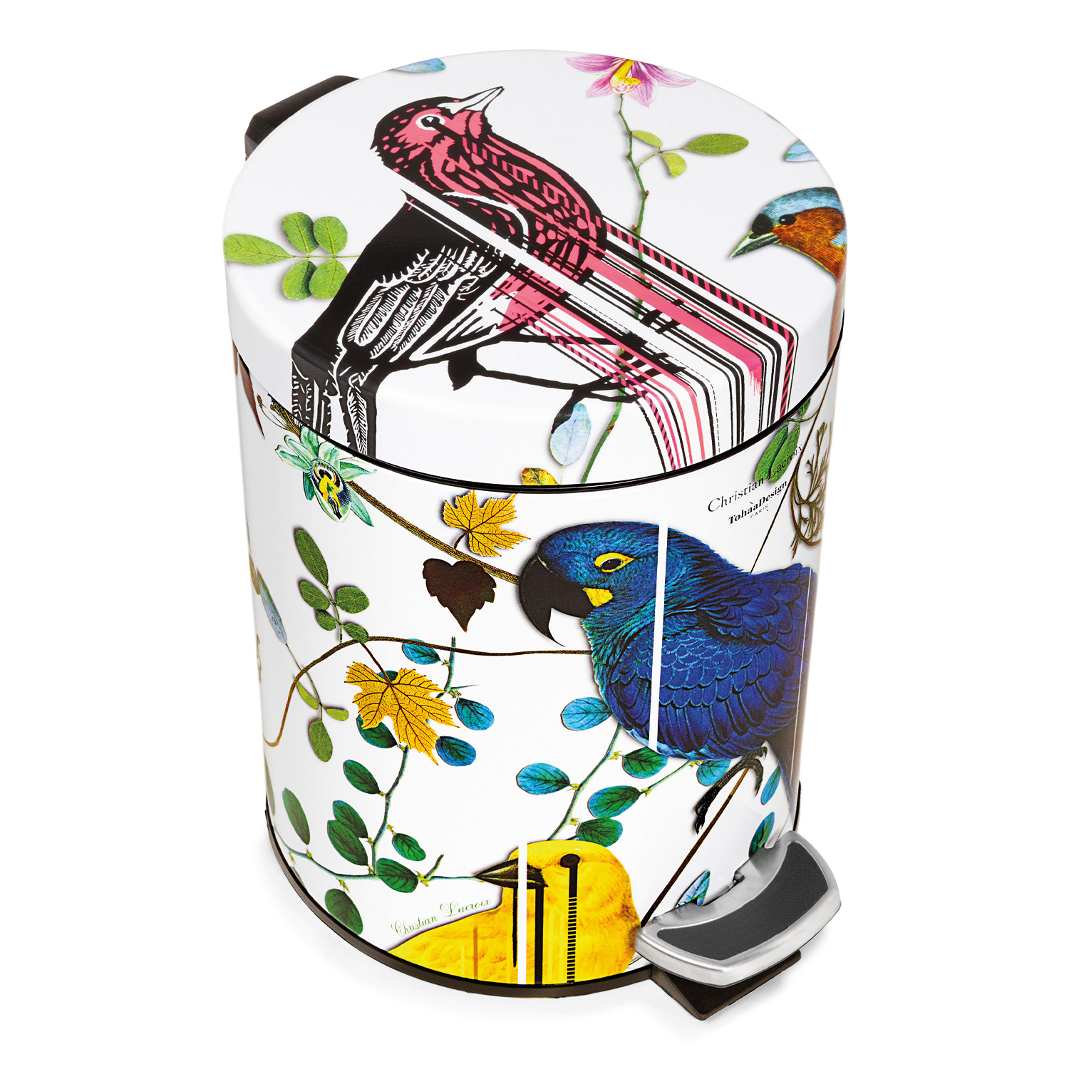 Poubelle 5 L BIRDS SINFONIA BLANC 1