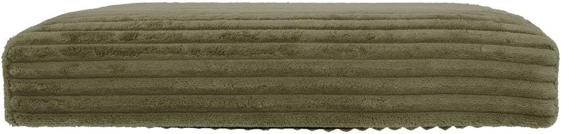 Pouf pliant Arum côtelé 38 x 38 cm vert kaki 3