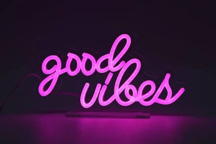 Applique Neon Good Vibes - Rose
