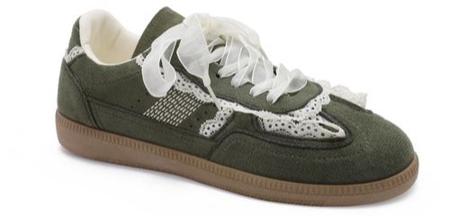 Basket Dentelle Kaki 2