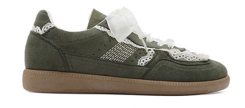 Basket Dentelle Kaki 1