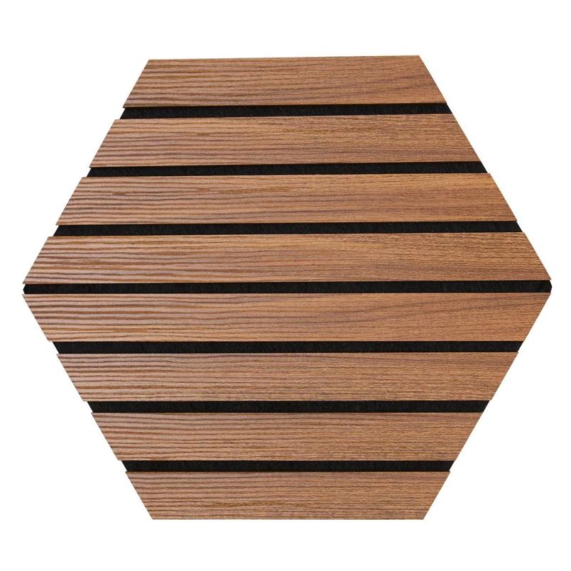 Panneaux Acoustique & Décoratifs Effet Noyer sur Fond Noir x3 - Colva