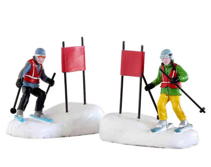 Scène de Village Miniature - Slalom Stars - Collection Vail Village