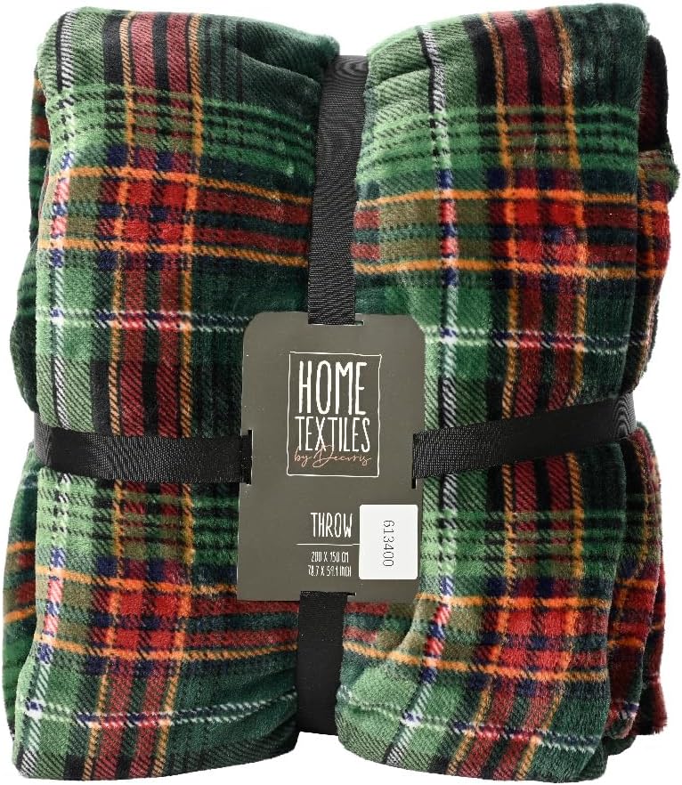 Plaid vert rouge carreaux