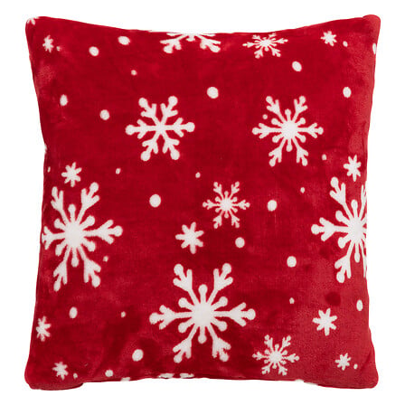 Coussin flocon 40 x 40 cm rouge