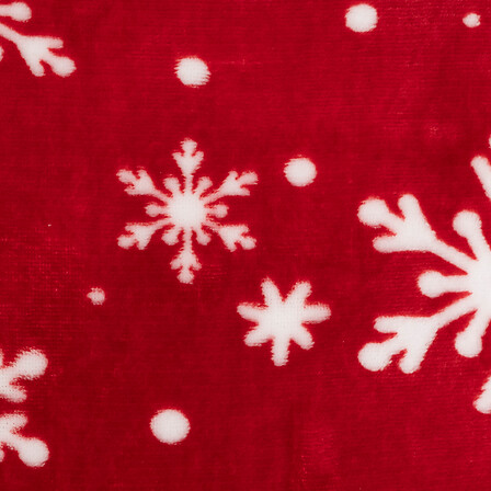 Coussin flocon 40 x 40 cm rouge 1