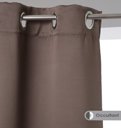 Rideaux Occultant - Lot de 2 - Taupe - 135 x 240 cm
