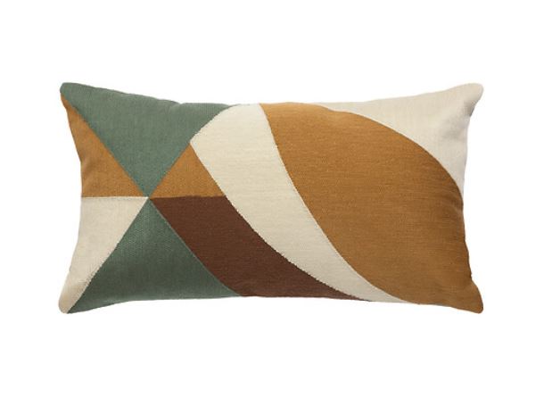 Coussin Brodé Hary - Vert - 30 x 50 cm