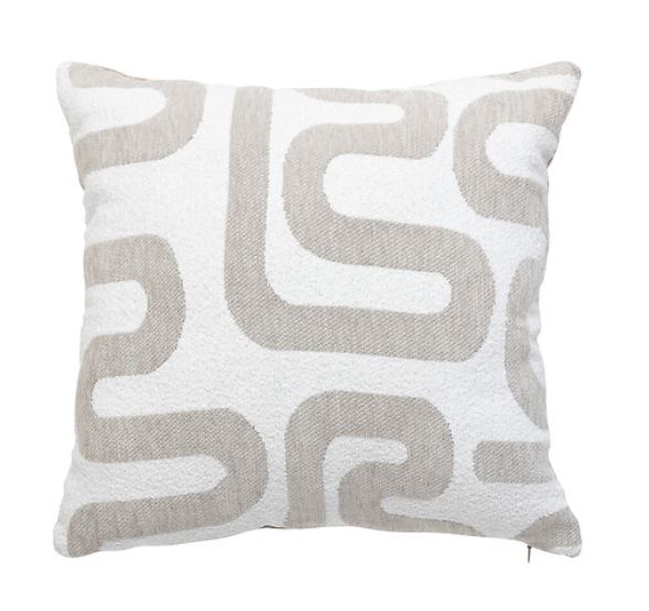 Coussin Jacquard Safina Chenille - Lin - 40 x 40 cm