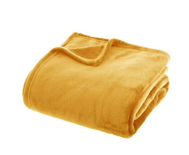 Plaid Flanelle - Ocre - 180 x 230 cm