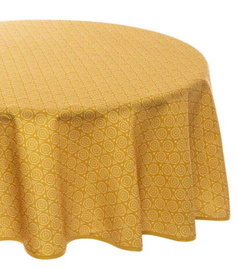 Nappe Ronde Anti Tâche - Imprimée Etnik - Diam 180 cm