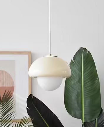 POP CHAMPI – Suspension Céramique Vanille – E27