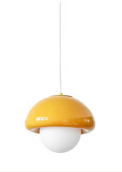 POP CHAMPI – Suspension Céramique Jaune – E27