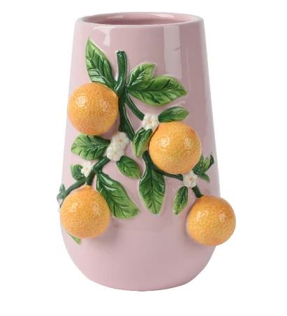 Vase Céramique - ORANGE - H. 22cm