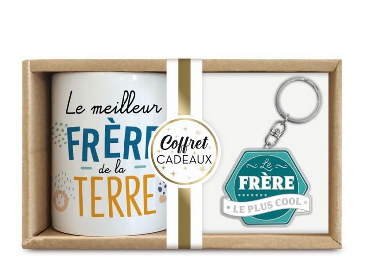 Coffret Mug & Porte-clés - LE FRÈRE LE PLUS COOL