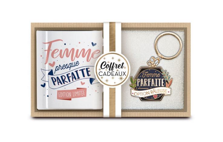 Coffret Mug & Porte-clés - FEMME PARFAITE