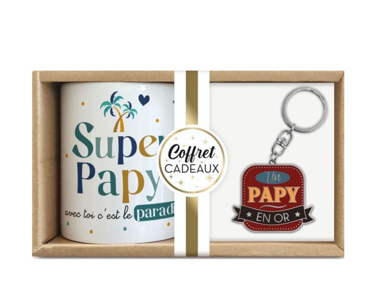 Coffret Mug & Porte-clés - SUPER PAPY