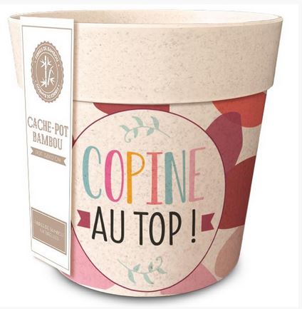 Cache Pot Bambou - COPINE AU TOP - 13.5 x 12 cm