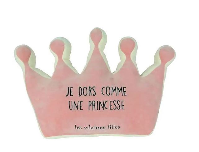 Coussin Couronne - PRINCESSE - Rose
