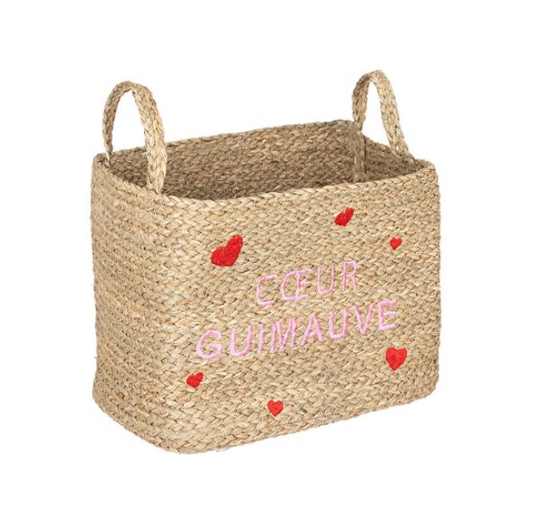 Panier Rangement COEUR GUIMAUVE - NEREE - Taille M