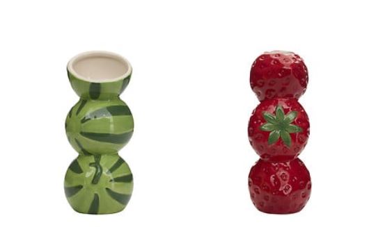 Vase Céramique - FRUITY - Pastèque/Fraise