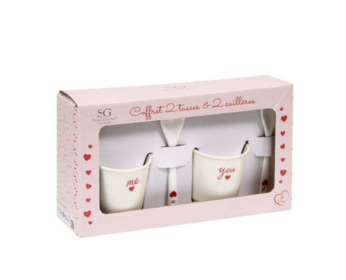 Coffret 2 Tasses - VALENTINE - 10 cl
