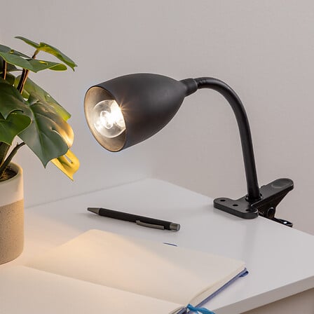Lampe à pince Sily  silicone noir