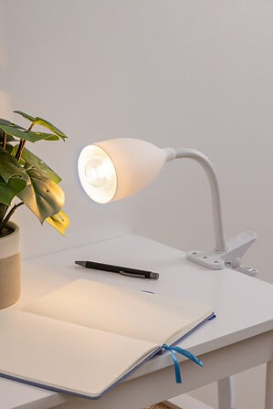 Lampe à pince Sily silicone blanc 2