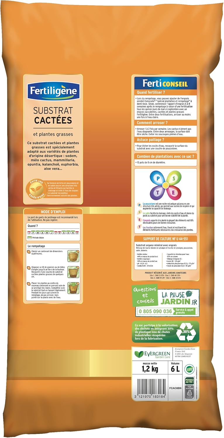 TERREAU CACTEES 6L 1