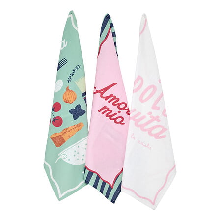 Lot de 3 Torchons - DELLA PASTA - 45 x 70 cm
