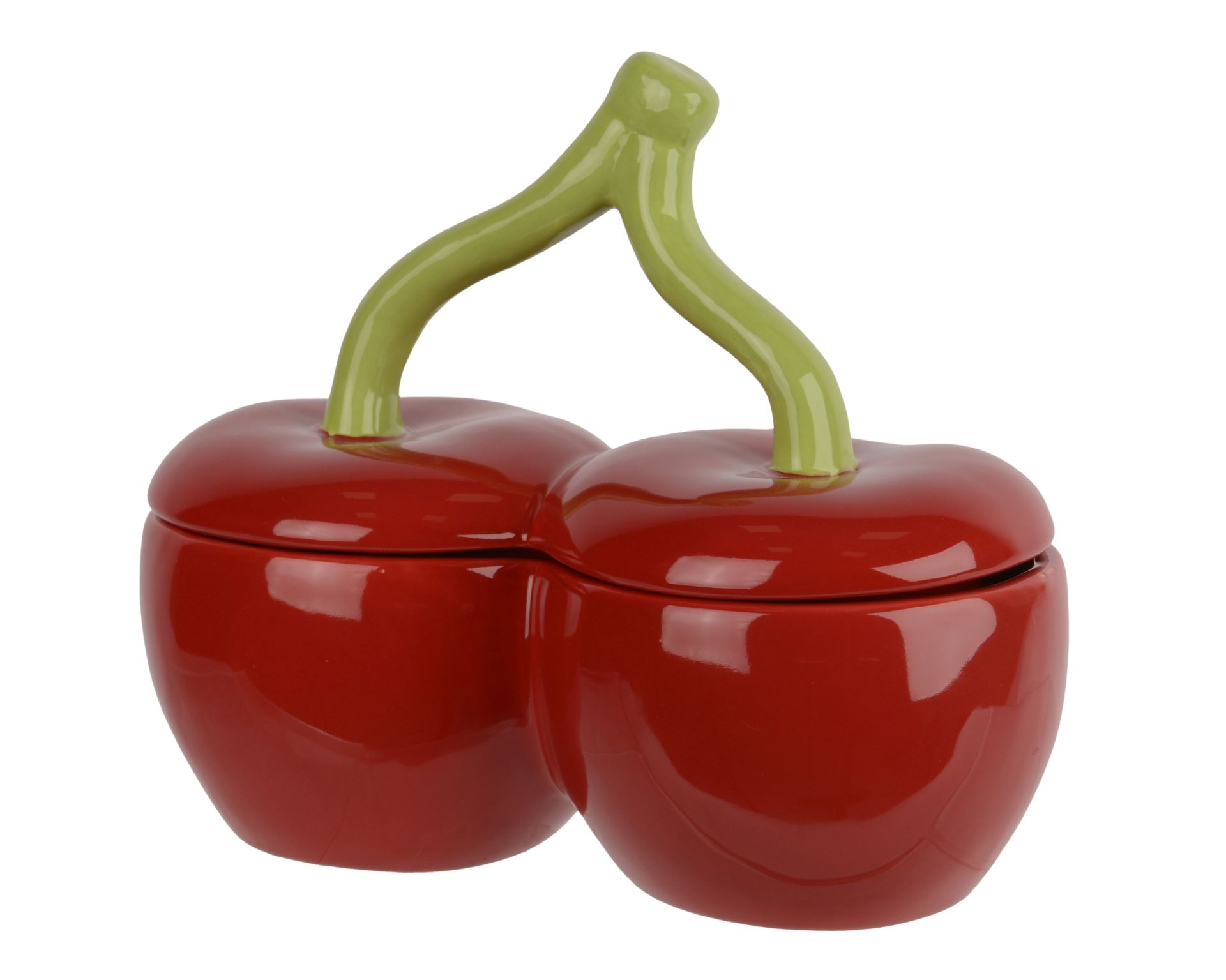 Bocal Décoratif avec Couvercle - CERISES - H. 16cm