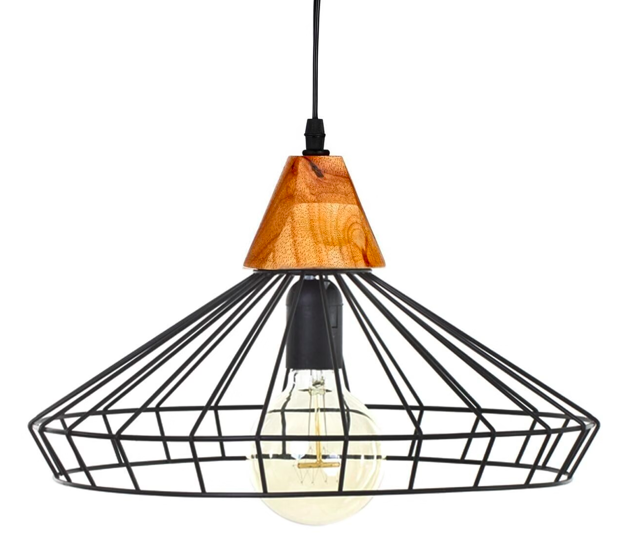 Suspension métal filaire noir Ben - D39cm