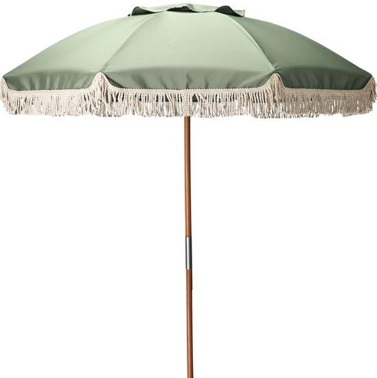 Parasol à Franges - Vert Savane - Diam 200cm