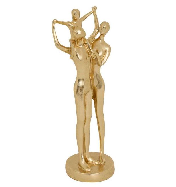 Statue Famille - HAPI - H.28,5cm