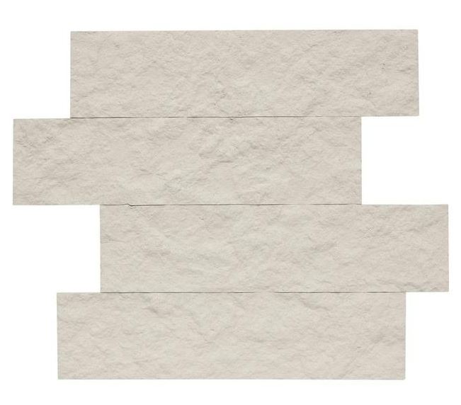 Stickers Muraux Effet Pierre Beige - CARY - Lot de 2
