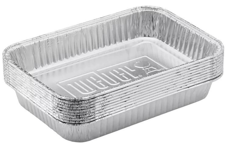 Barquettes en Aluminium 22cm - WEBER - Lot de 10