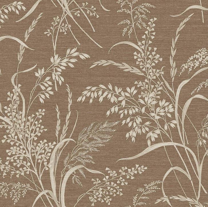 Papier Peint Vinyle / Intissé -PRAIRIE - Marron