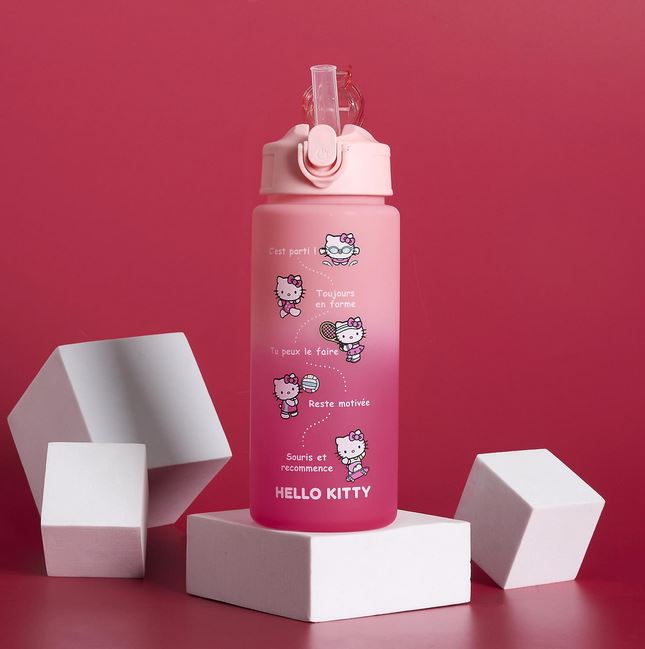 Bouteille Rose - MOTIVATION HELLO KITTY - 55cl