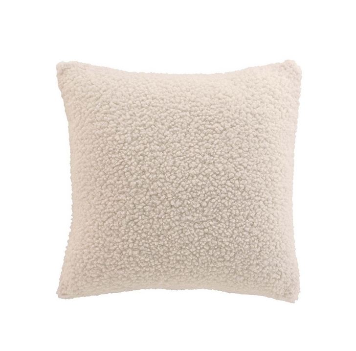 Housse de Coussin Bouclette Naturel - WOOLEN - 40x40cm