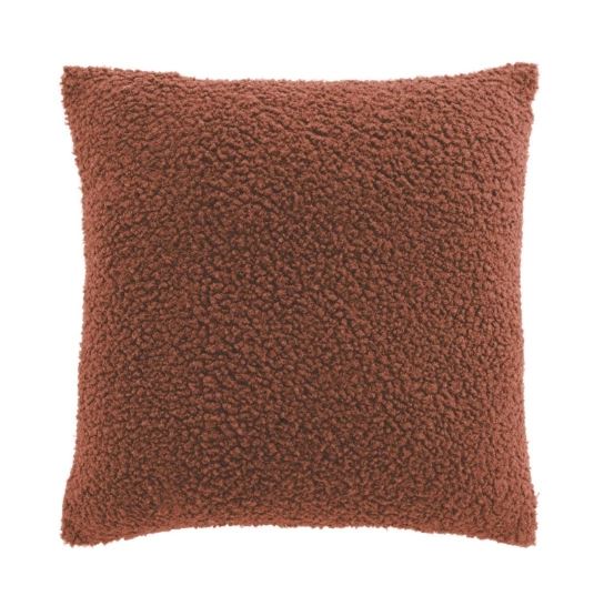 Housse de Coussin Bouclette Terracotta - WOOLEN - 40x40cm