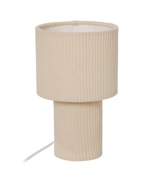 Lampe Côtelée Ivoire - JOLINA - h.28cm